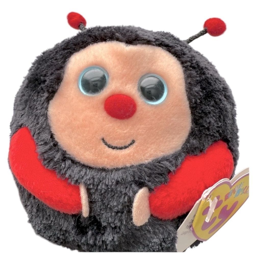 Ty Beanie Ballz Dots Ladybug Plush